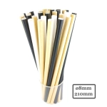 Ecological paper straws - 25 pieces 8x210 mm (100% biodegradable)