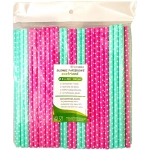 Ökologische Papierstrohhalme - 100 Stück 8x210 mm (100% biologisch abbaubar)
