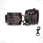 Studded leather handcuffs