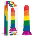 Tęczowe dildo Prider - 18,5 cm