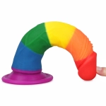 Tęczowe dildo Prider - 18,5 cm