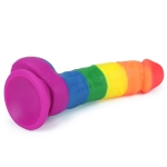 Tęczowe dildo Prider - 20,5 cm