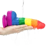 Tęczowe dildo Prider - 20,5 cm