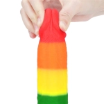 Tęczowe dildo Prider - 22,5 cm