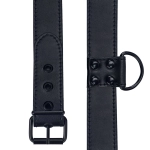 Bondage Fetish erotic collar with chain - black