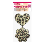 Nálepky na bradavky - 2 páry - leopardí potisk