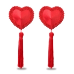 Reusable stickers for nipples - hearts with tassels