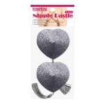 Reusable stickers for nipples - hearts with tassels