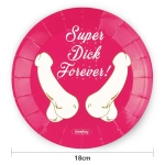 Super Dick Forever papírtányérok - 6 db