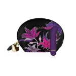 Vibrátor Mini G Floral + kosmetická taštička - fialová