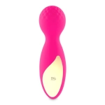 Mini wand vibrator + cosmetic bag - pink