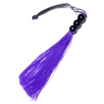 Silikonowy pejcz 26 cm - fioletowy