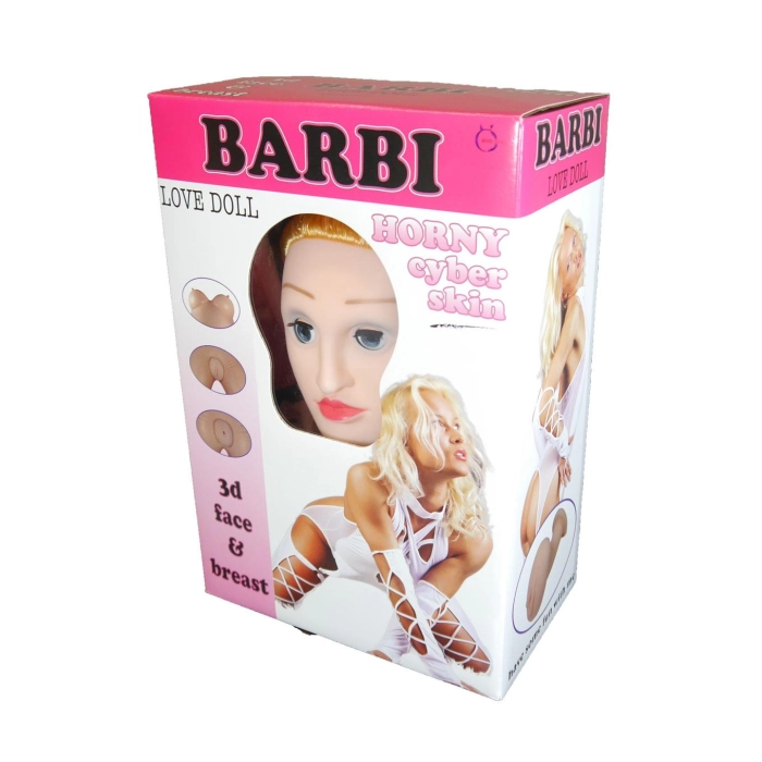 Naturalnych rozmiarów 3D Lalka Barbie (z 2 otworkami i wibratorem)