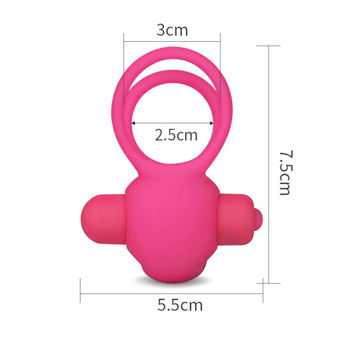 Double vibrating ring - pink Duo