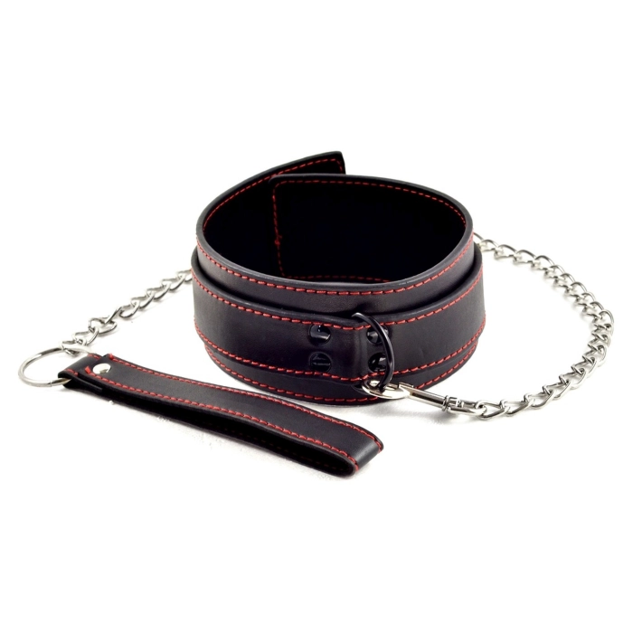 Bondage Fetish erotic collar with chain