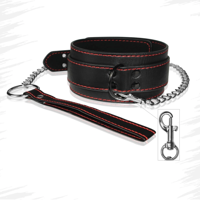 Bondage Fetish erotic collar with chain