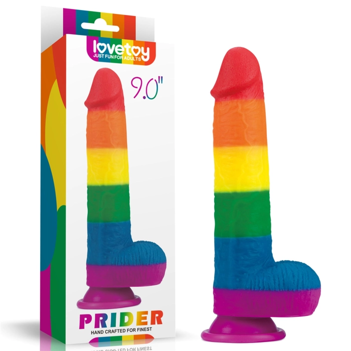 Dúhový vibrátor Prider - 22,5 cm