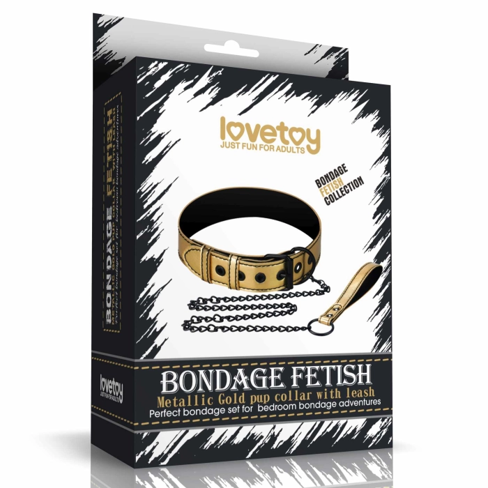 Erotic collar Bondage Fetish - gold