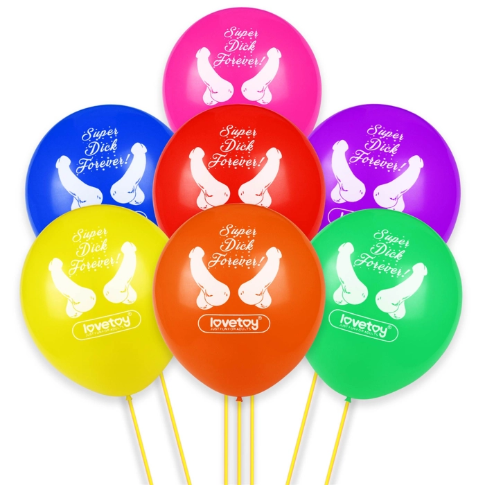 Super Dick Forever Luftballons - Satz mit 7 Stück