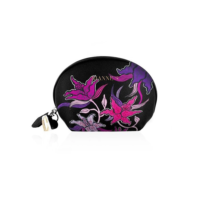 Vibrátor Mini G Floral + kosmetická taštička - fialová