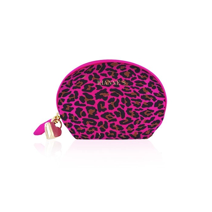 Mini wand vibrator + cosmetic bag - pink