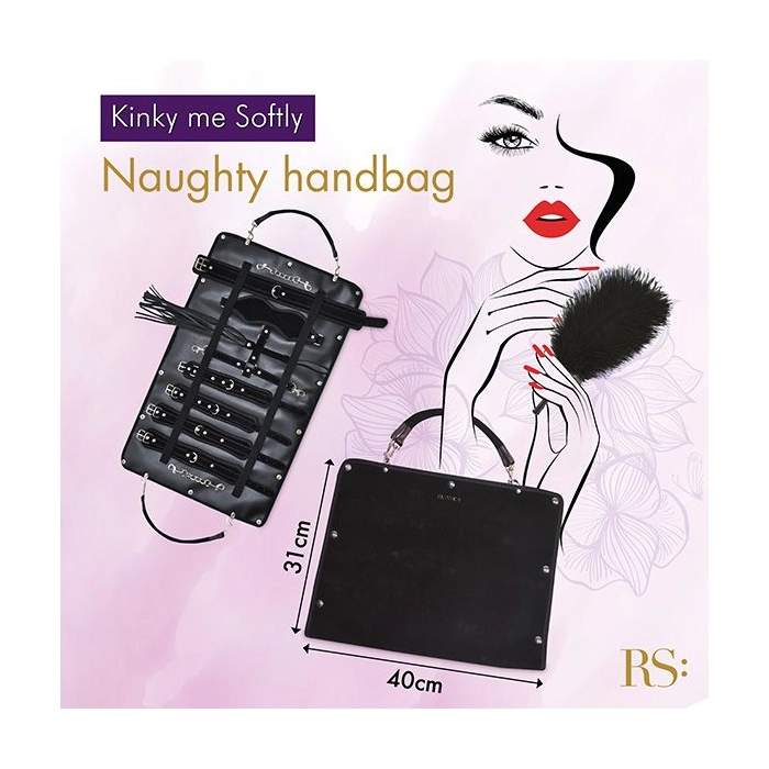 Exclusive BDSM erotic set with a bag - black