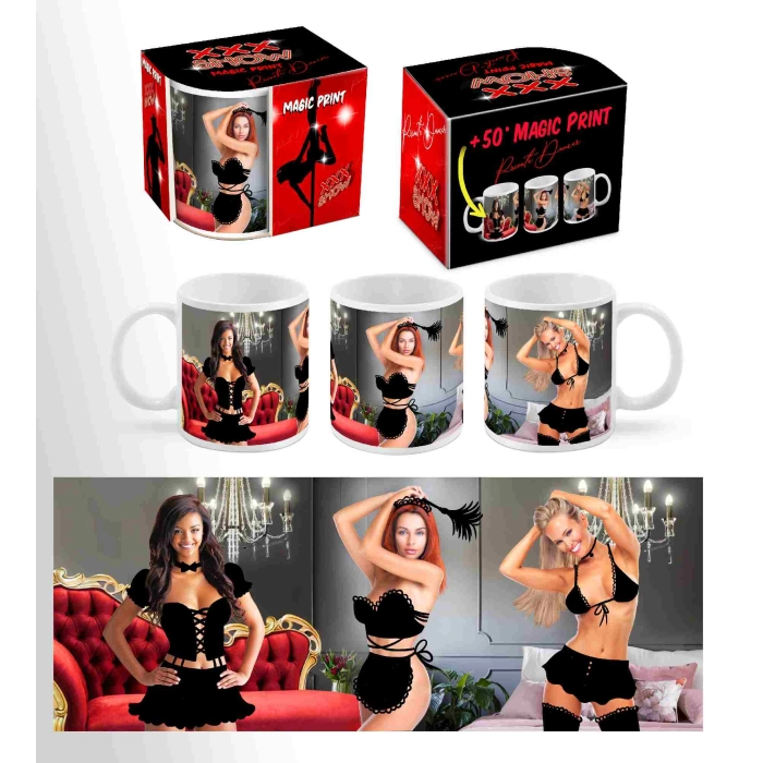 Kubek magiczny XXX Show Pokojówki - zmienia kolor!