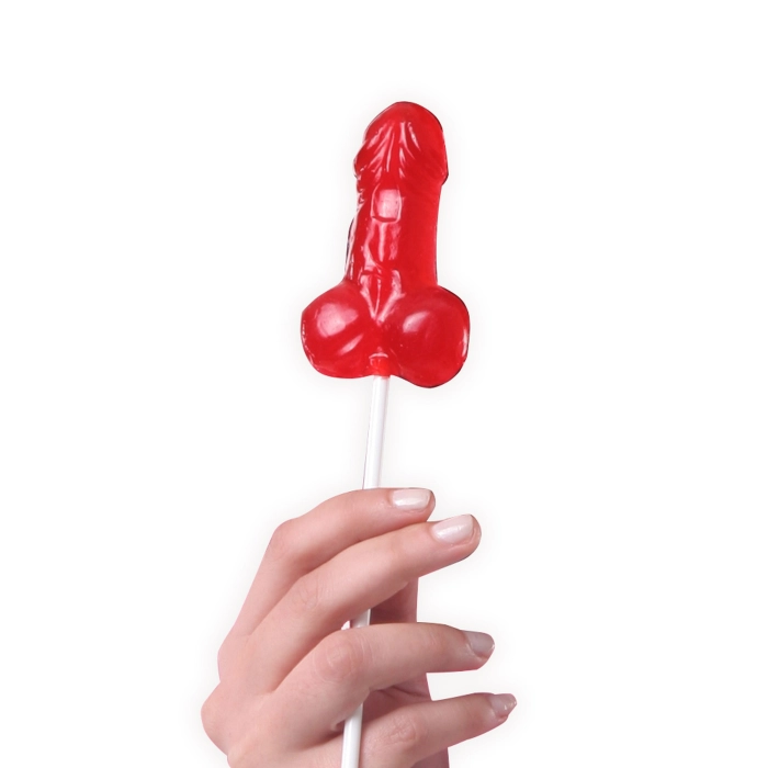 Sexy lizak penisek truskawkowy