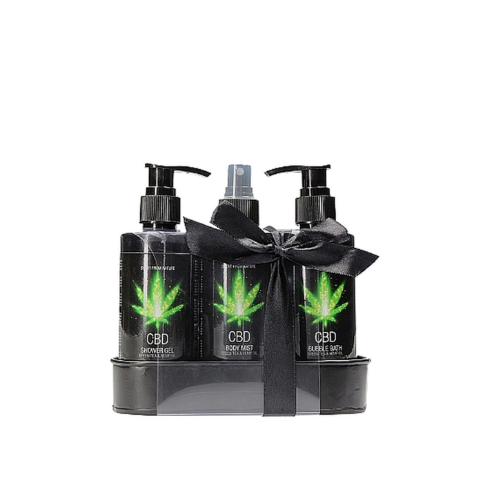 CBD fürdőkészlet kenderolajjal és zöld teával