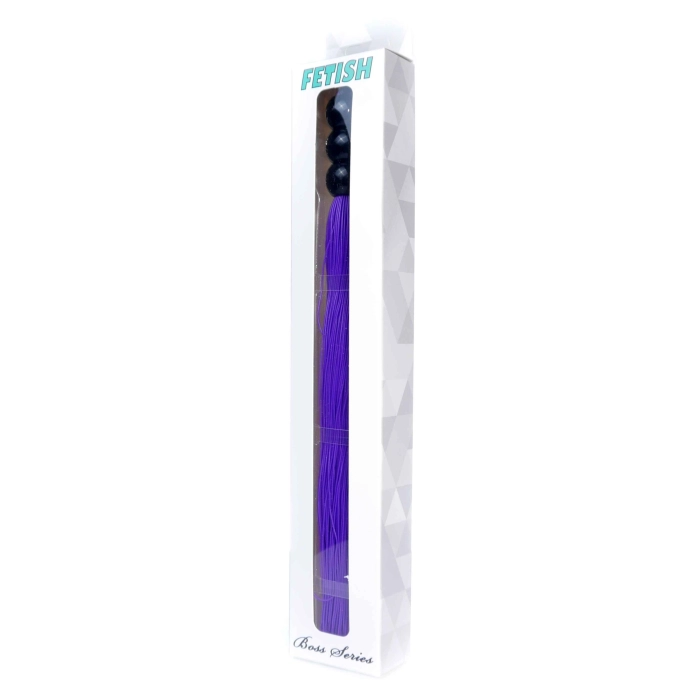 Silikonowy pejcz 26 cm - fioletowy