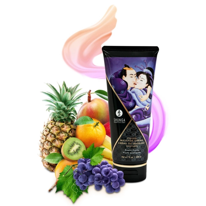 Ehető Shunga masszázskrém 200ml - egzotikus gyümölcsök