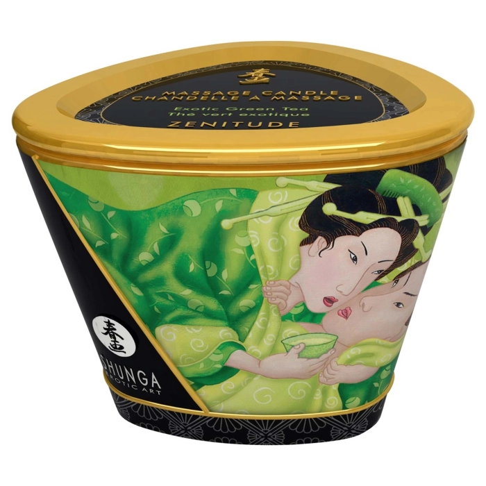Shunga Massagekerze - Grüner Tee