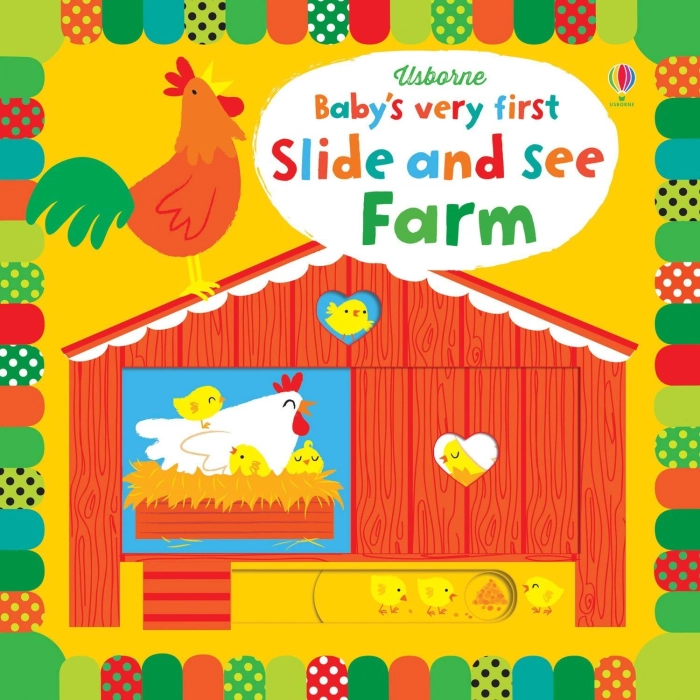 Kniha Usborne - Dětská první farma Slide and see