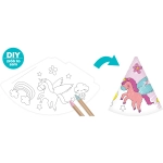 DIY unicorn paper hats - for coloring