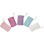 Purse with sequins, keyring