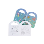 Mini coloring book with stickers - sea animals