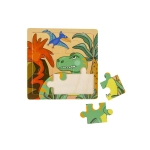 Drewniane puzzle dla dzieci kosmos piraci dinozaury mix