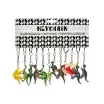 Dinosaurier-Mix-Schlüsselanhänger mit Metallring zum Aufhängen
