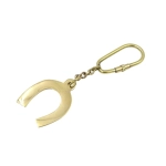 Lucky key ring - brass horseshoe