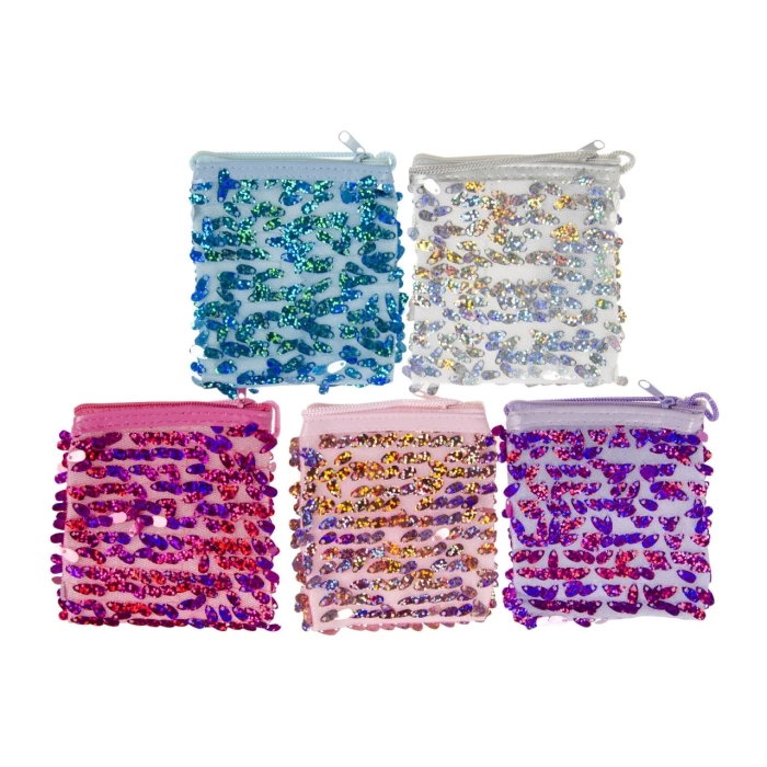 Neck bag with sequins
