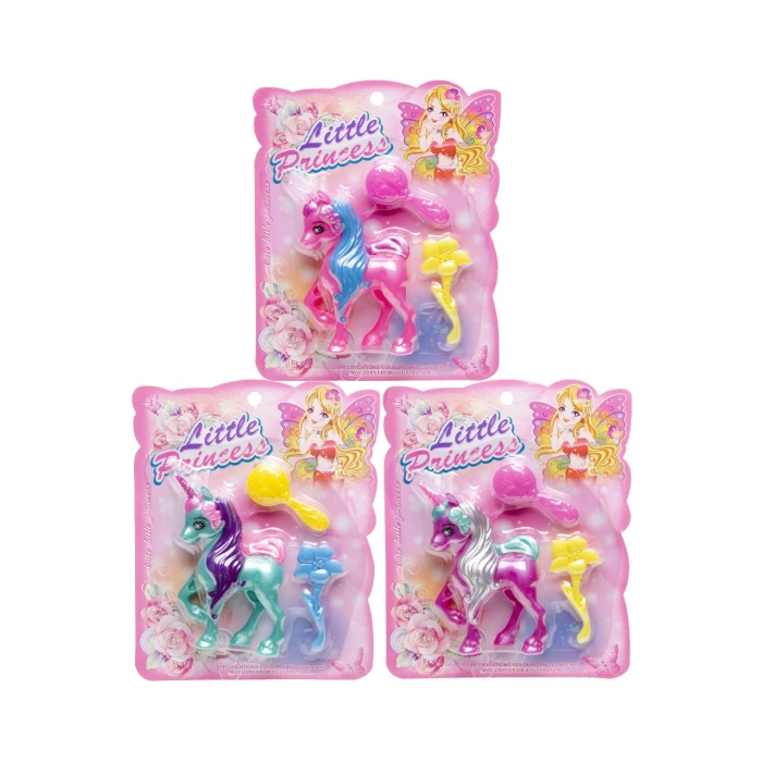 Unicorn figurine with accessories