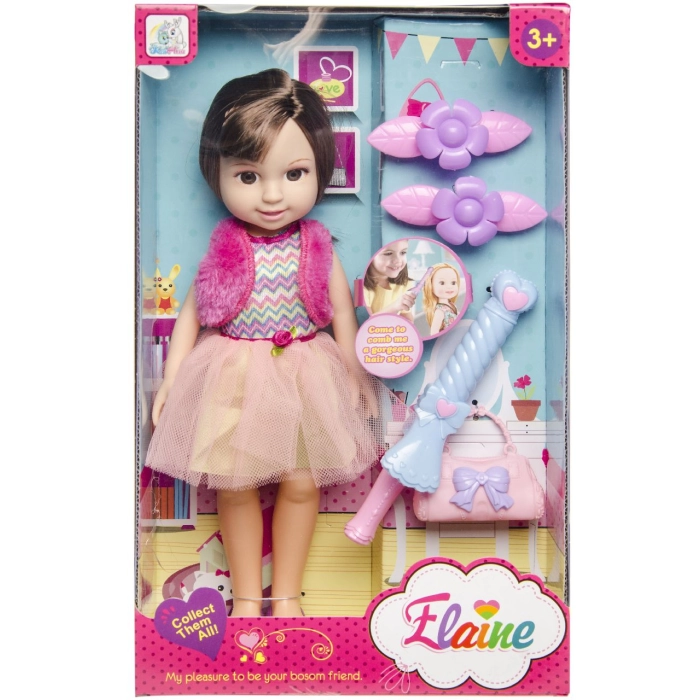 Lalka Elaine z akcesoriami do włosów - box