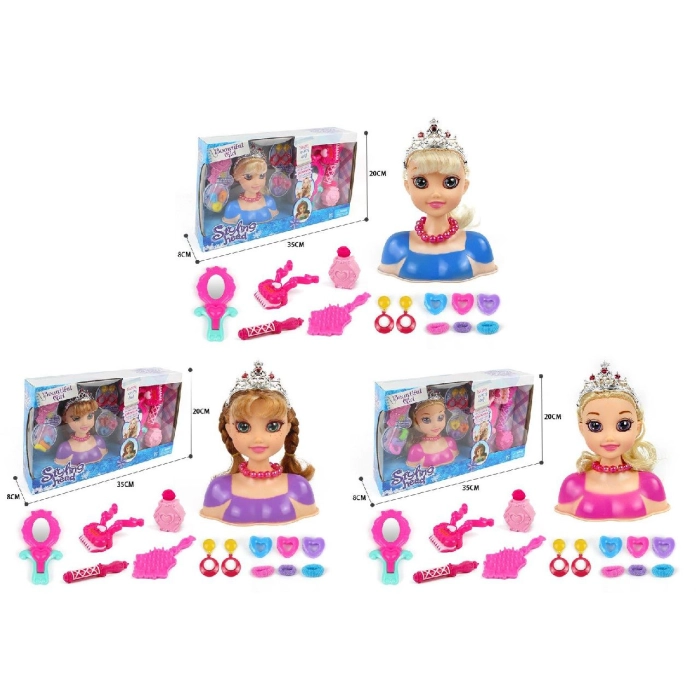 Princess doll to be combed with accessories L