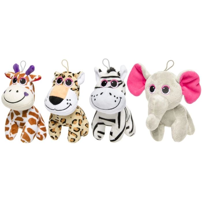 Plyšové safari zvíře 16 cm, mix