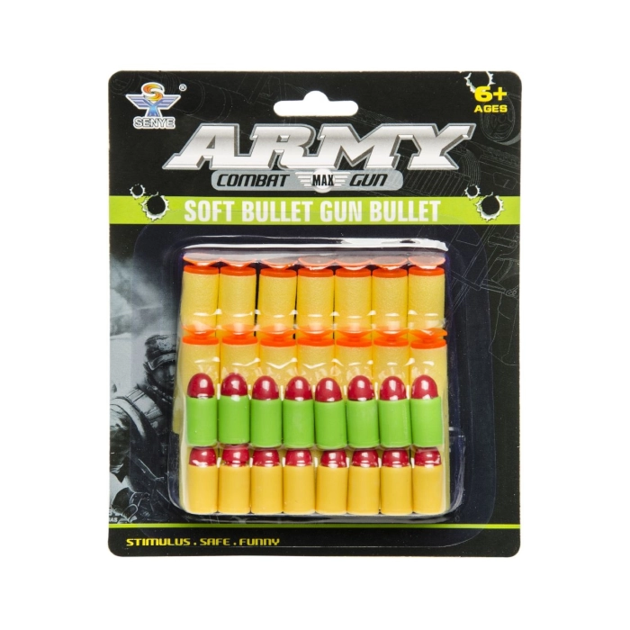 Set of 14 foam darts and 16 bullets for toy guns