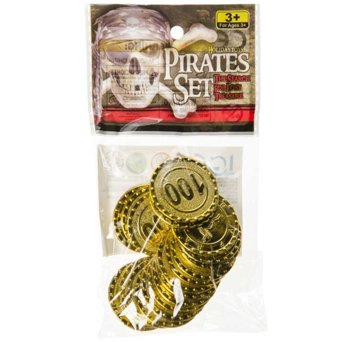 Skarb pirata - zestaw 20 złotych monet