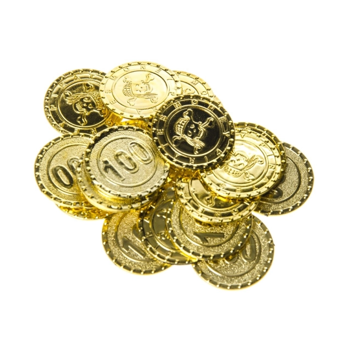 Skarb pirata - zestaw 20 złotych monet