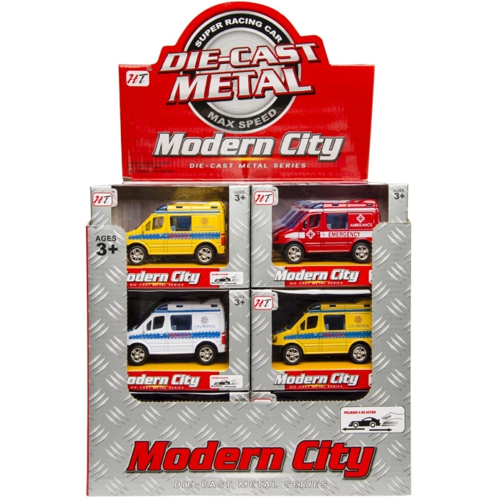Samochodzik City Patrol lub ambulans Die-cast