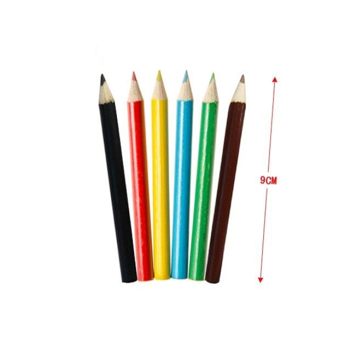 Wooden mini round crayons (6 pieces)