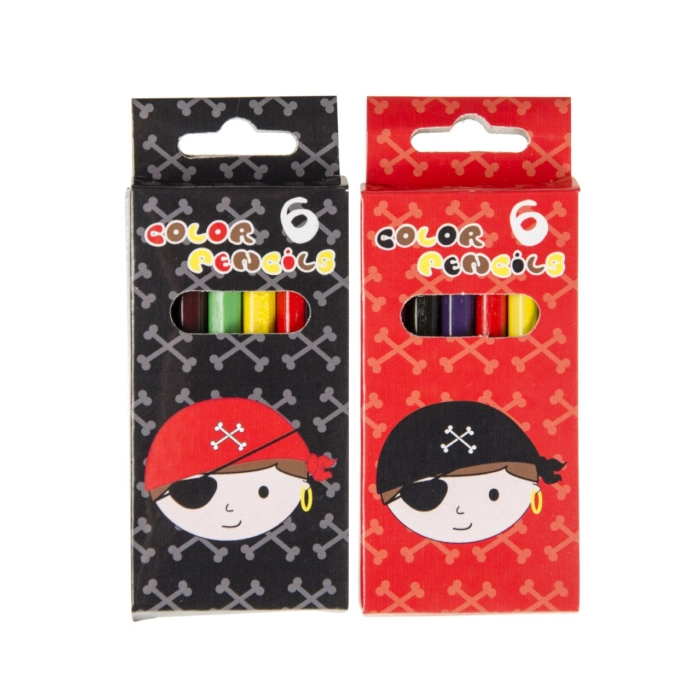Drewniane kredki mini piraci (6 sztuk)